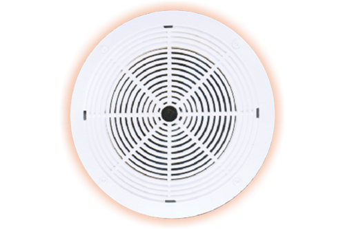 PA Ceiling Speaker - Plastic, 160x68 mm, White Finish | 4W RMS, 100V Taps, Easy Flush Mounting with Spring Loaded Clamps, Ideal for Speech and Music in Hotels and Restaurants