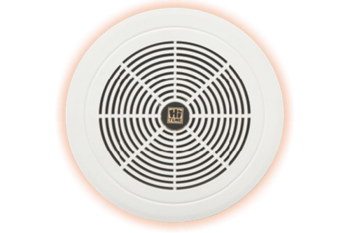 PA Ceiling Speaker - High Quality Plastic, 209x79 mm Dimensions, 835g Weight | 6W RMS Power, 100V Power Taps, Ideal for Hotels and Offices