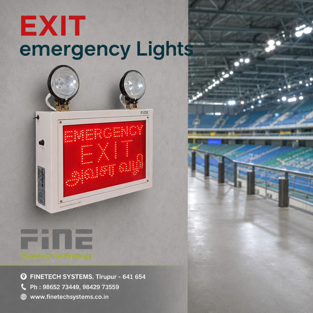 INDUSTRIAL EMERGENCY LIGHT WITH EMERGENCY EXIT AVASARA VALI SIGN