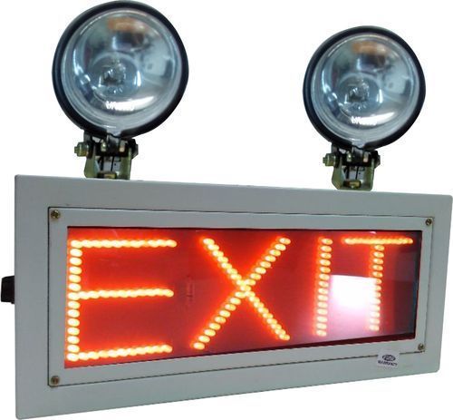 INDUSTRIAL EMERGENCY LIGHT WITH EXIT SIGN