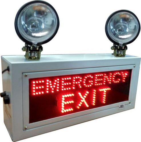 INDUSTRIAL EMERGENCY LIGHT WITH EMERGENCY EXIT SIGN