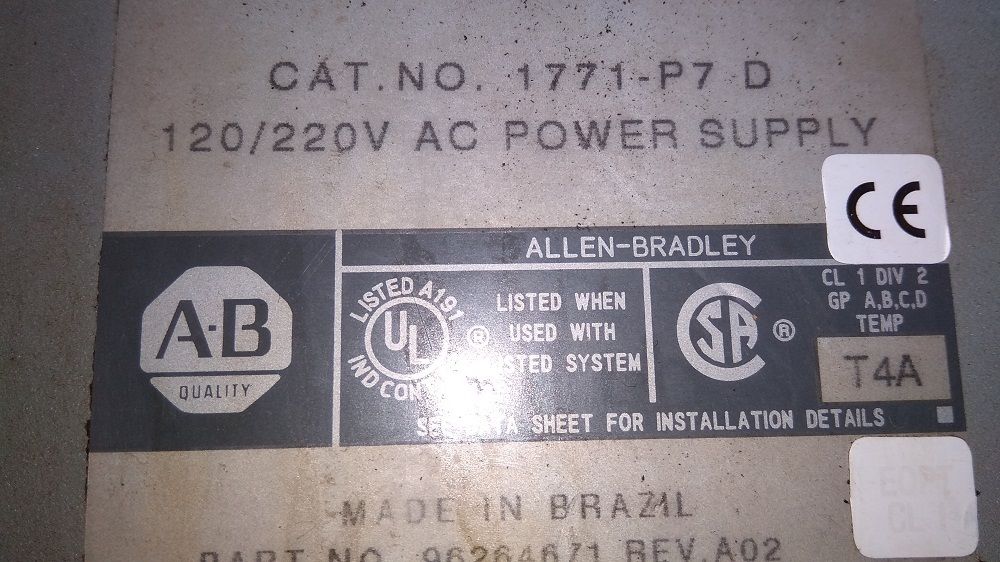 ALLEN BRADLEY AC POWER SUPPLY