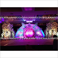 Mix Color Hindu Reception Stage Decor For Marriage