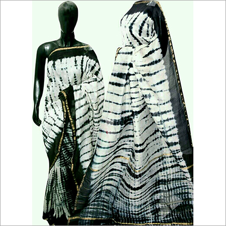 Linen Hand Print Designer Saree Linen Hand Print Designer Saree