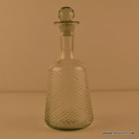 CRYSTAL CUTTING GLASS DECANTER WITH STOPPER ROUND SHAPED DECANTER