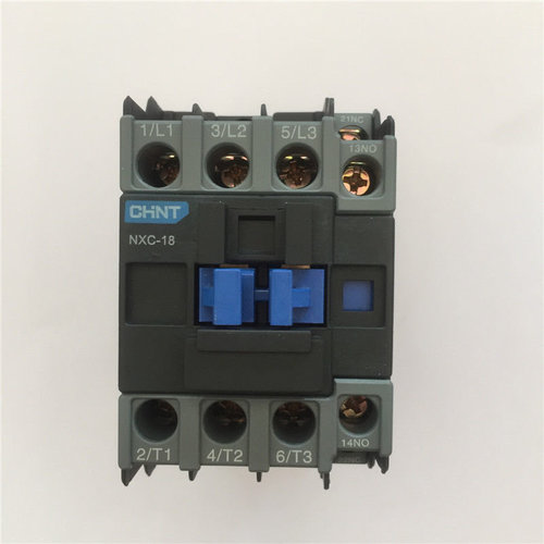 Chint 220V 3P 18A AC Contactor - Max Current 18A, 3 Poles with 1NC+1NO Auxiliary Contacts | Thermal Cut-Off, Ideal for Solar and Motor Applications