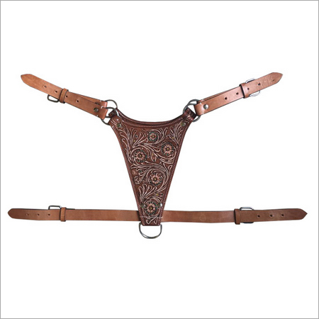 Premium Tooled Leather Dog Harness
