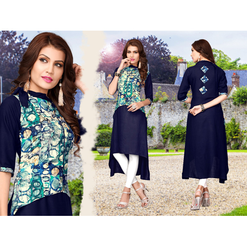 Ladies Party Wear Crepe Kurti