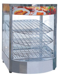 White Vertical Round Glass Food Warmers