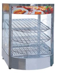 Vertical Round Glass Food Warmers