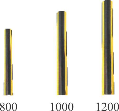 Rubber Corner Guards - 75L X 75B X 15T X 800H (MM) | Manual Operation, No Power Needed, Available in 800mm, 1000mm, 1200mm Sizes