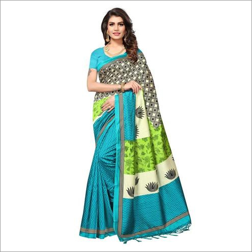 Ladies wear Mysore Silk printed Saree