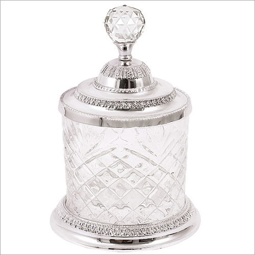 Glassware - Antique Sterling Silver Candy Bowl 19.5 x 12.5 CM | Elegant Decoration for Home, Parties, Business Gift, Sweet Treats Display