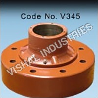 Tractor Trolley Hub - Iron Wheel Hub, 3-4 mm Size | Orange Powder Coated Finish, Coated Surface Treatment