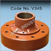 Tractor Trolley Hub - Iron Wheel Hub, 3-4 Mm Size | Orange Powder Coated Finish, Coated Surface Treatment