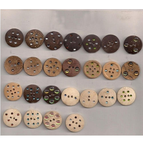 Stoned Wooden Button