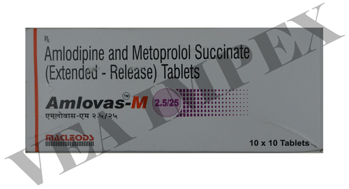 Amlovas M 2.5/25(Amlodipine and Metoprolol Tablets)