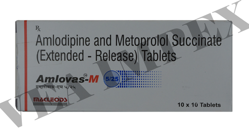 Amlovas M 5/25(Amlodipine and Metoprolol Tablets)