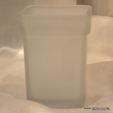 GLASS SOAP DISH ,FROSTED SOAP DISH SQUARE SHAPE HEAD