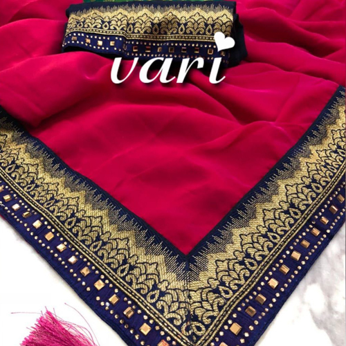 Marble Sarees With Blouse - Pure Chiffon, Bollywood Style, Elegant Color Combinations | Lightweight, Soft, and Skin-Friendly Design