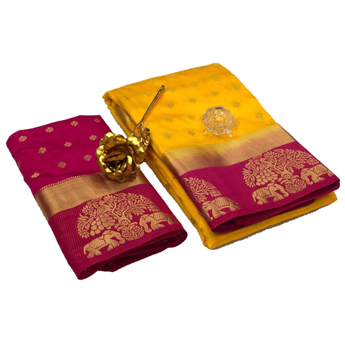 South Ladies Raw Silk Casual Sarees