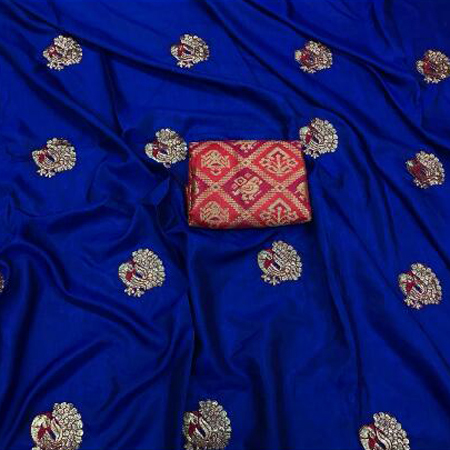 Sana Silk Embroidery Work Saree - Premium Silk Material, All Colors Available | Resam Embroidery, Banglori Embroidered Blouse