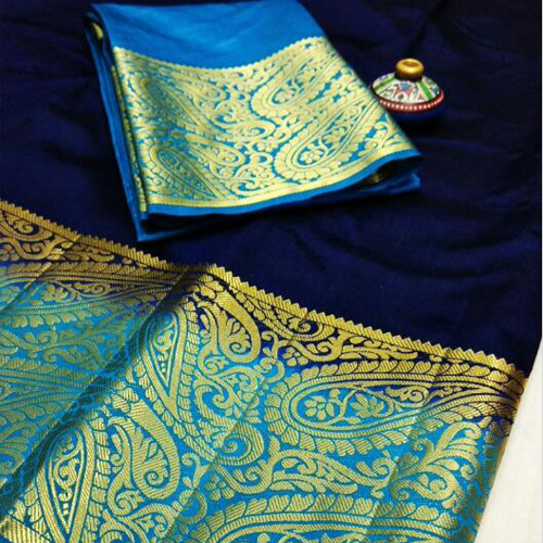 Organza Ladies Raw Silk Designer Sarees