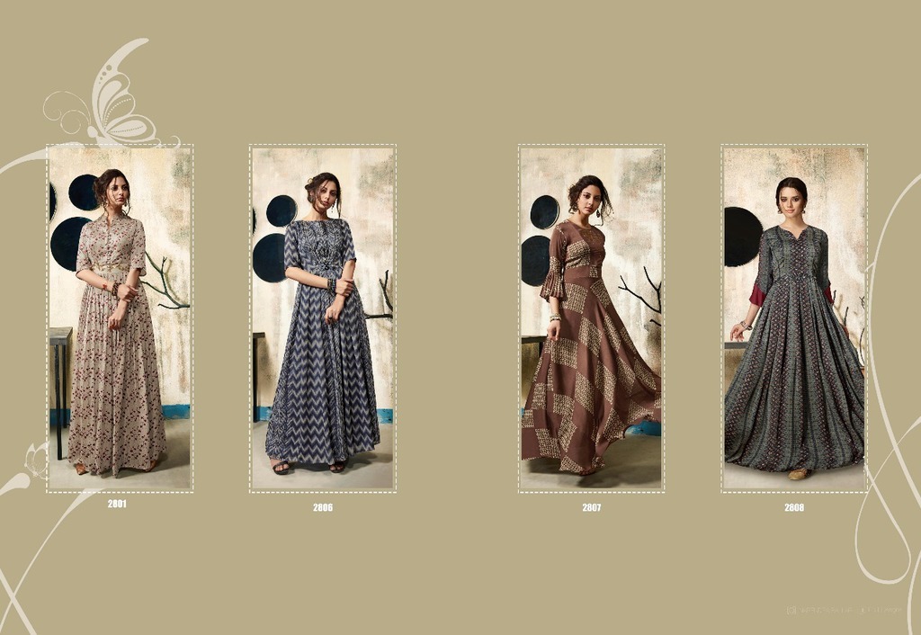 Anarkali Satin Georgette Long kurtis