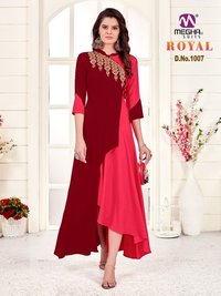 Fancy Work Rayon Kurtis