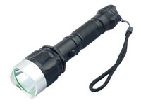 Led Hand Torch - Aluminum Body, 150mm Long X 45mm Head Dia, Black Color | 1000 Lumens High Output, 3 Light Modes, Lithium Ion Battery
