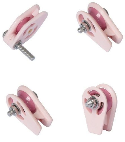 Pink Ceramic Cage Pulley / Wire Jump Preventer