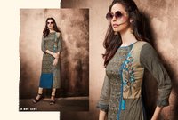 Rayon Cotton Straight Kurtis