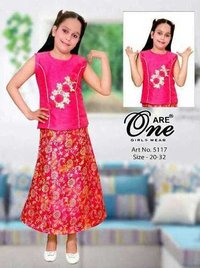 Kids designer skirt top