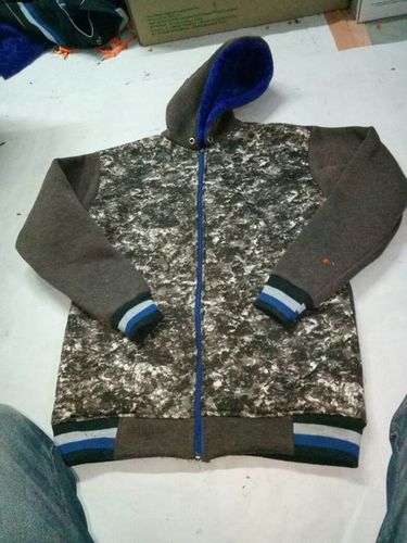 Cotton Blend Hooded Sweatshirt