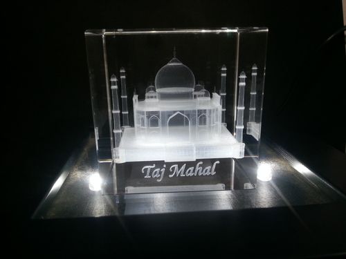 3D Taj Mahal Crystal Cubes