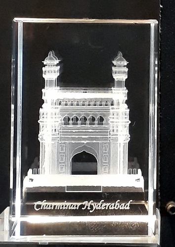 3D Crystal Engraved Charminar