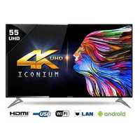 55 Inch 4k Smart Led Tv  1/8 Gb - Color: Black
