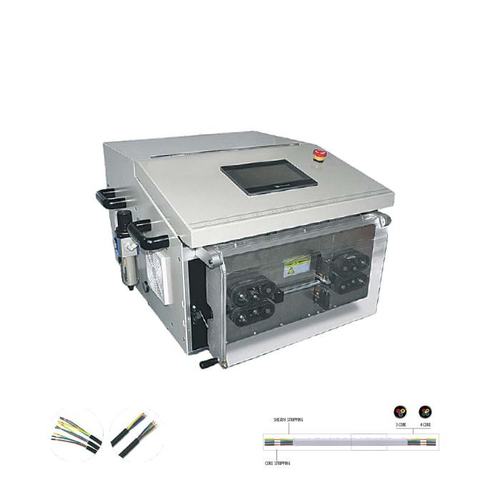 Cable Cutting Sheath Peeling And Core Stripping Machine