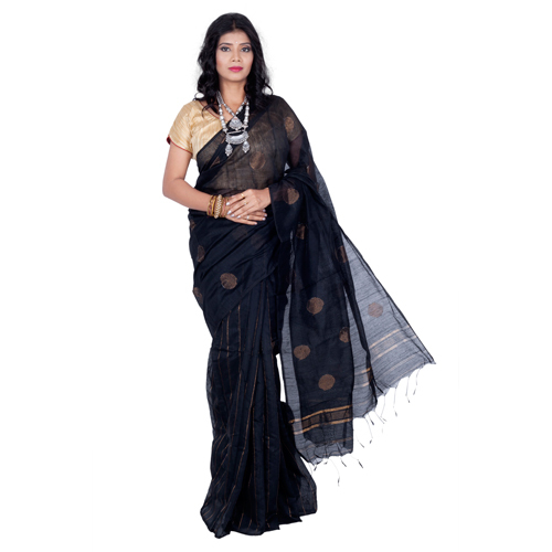 Black Ladies Jari Ball Saree
