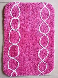 गुलाबी 40X60 सेमी कॉटन प्रिंटेड डोर मैट