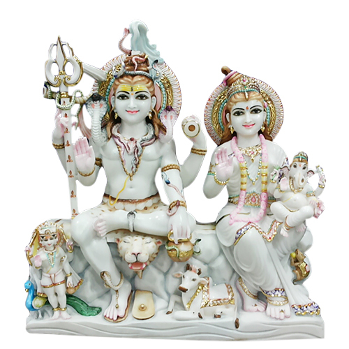 Marble Shiv Parivar Statue