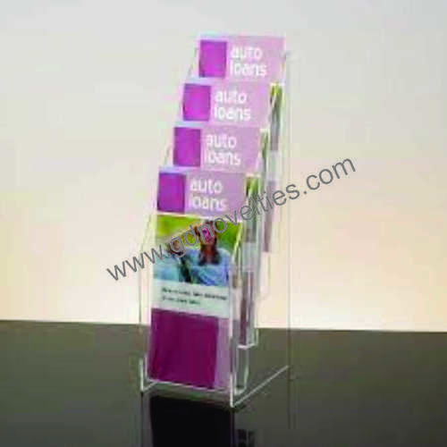Acrylic Countertop Multipocket Magazine holder