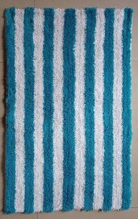 Printed Cotton Door Mats - 50x80 Cm, White And Blue | Hand Washable, Quick Drying, Modern Design, Water Absorbent, Multi-coloured Patterns