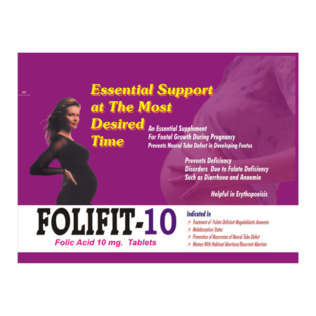 Foliifit 10 Folic Acid Tablets