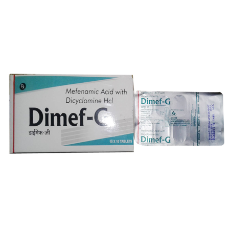 Dimef C Mefenamic Acid With Dicyclomine HCL Tablets