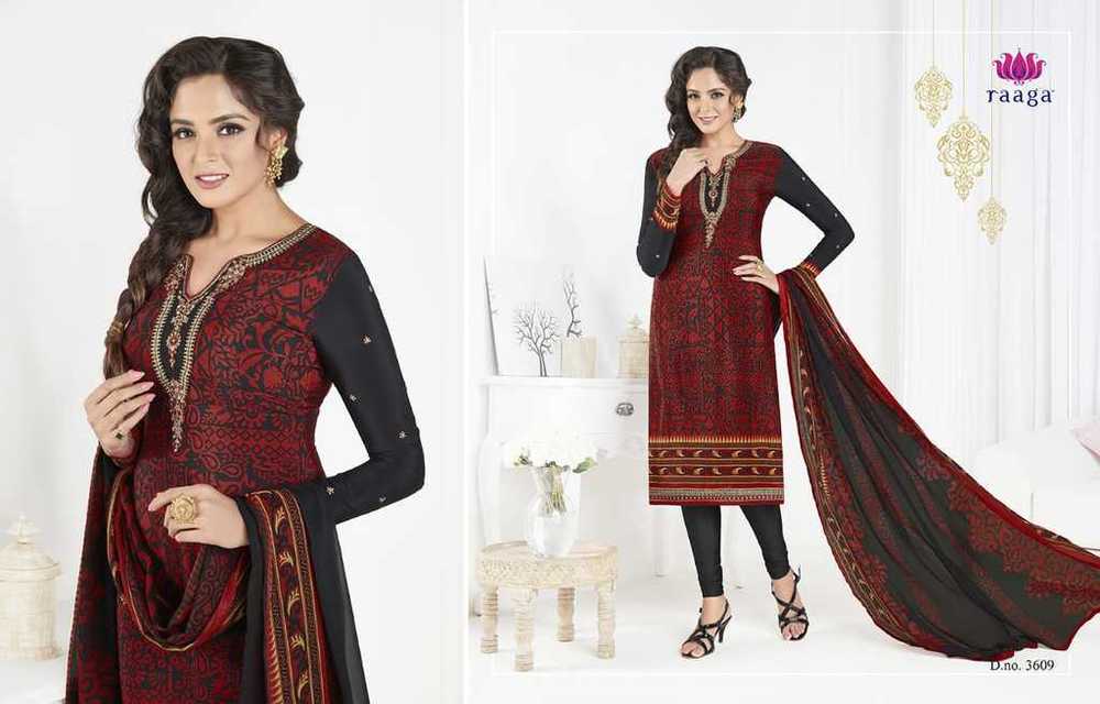 Fancy Designer French Crepe Suits
