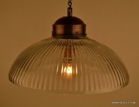 CLEAR GLASS CUTTING HANGING LAMP WITH FITTING