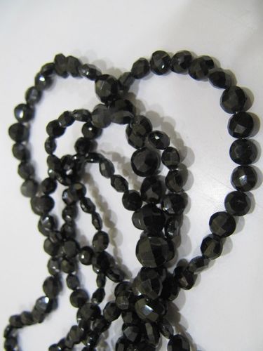 Top Quality Natural Black Spinel Coin Shape Round beads