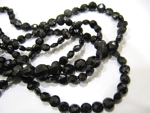 Top Quality Natural Black Spinel Coin Shape beads