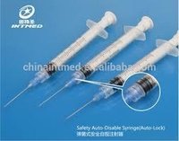 Auto Disable Syringe - Stainless Steel Needle, Single Use | Disposable, Non-recyclable, Unsterilized